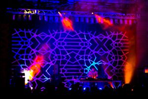 James on stage